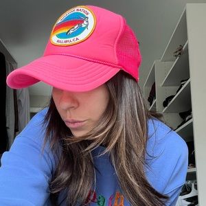 Aviator Nation pink trucker hat
